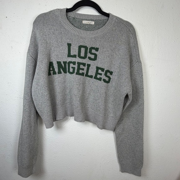 L.A. Hearts Sweaters - L.A. Hearts M Los Angeles Graphic Cropped Sweater Streetwear Skater Indie Retro